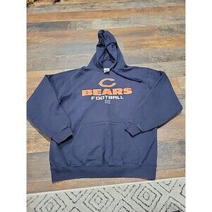 Chicago Bears Hoodie Sweatshirt Blue Orange  NFL Team Apparel MED